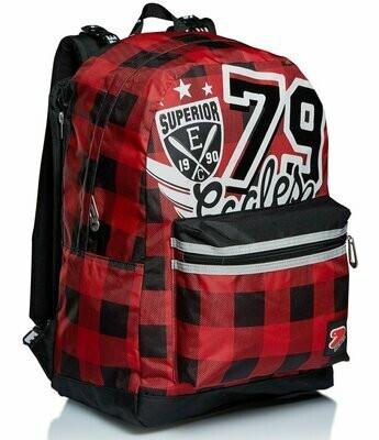 Zaino Seven The Double - Reversibile, Eco - Material con Tasche Multiple - Quiscuola