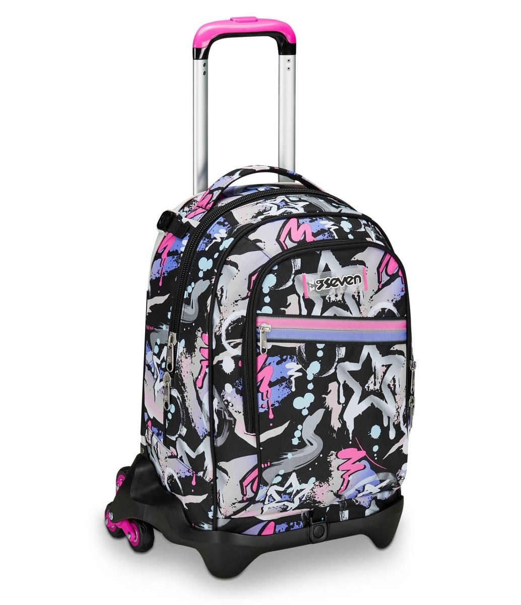 Trolley Jack Seven® 3 Ruote Mark On Girl: Stile e Comodità per Studentesse Trendy - Quiscuola