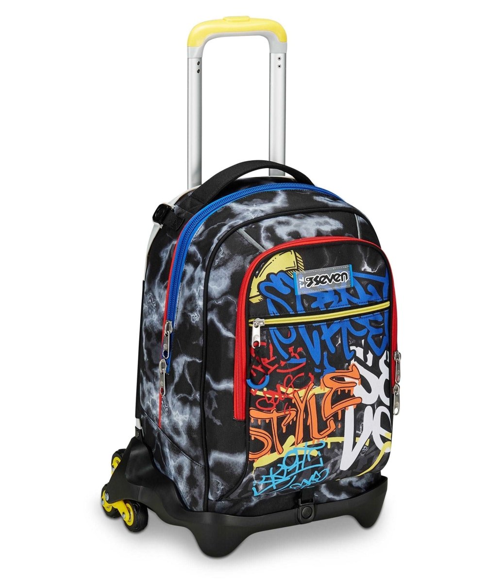 Trolley Jack Seven® 3 Ruote Mark On Boy: Stile Urbano e Praticità per Studenti Dinamici - Quiscuola