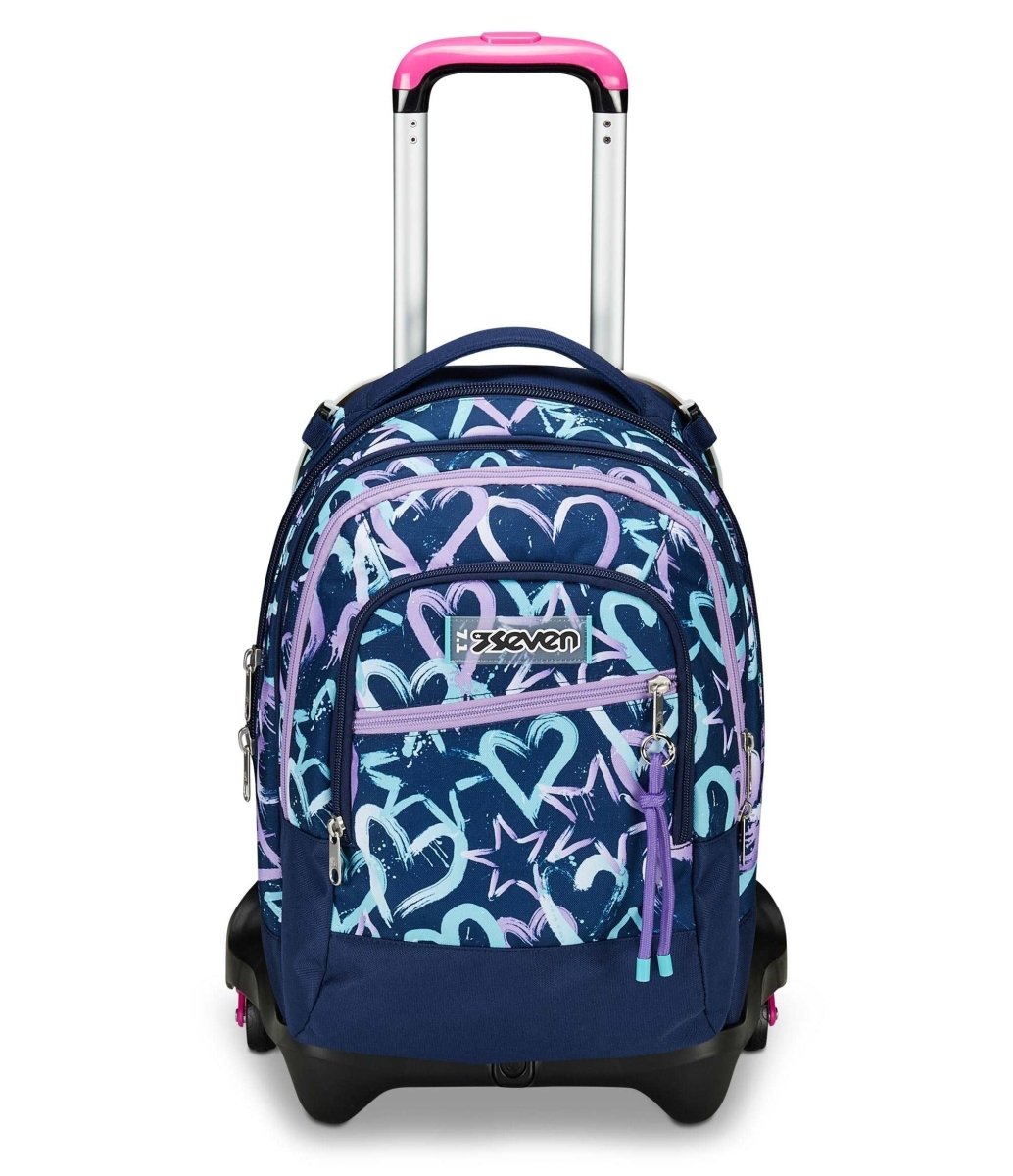 Trolley Jack Seven® 3 Ruote Detach Crystal Purple: Eleganza e Versatilità per le Studentesse - Quiscuola