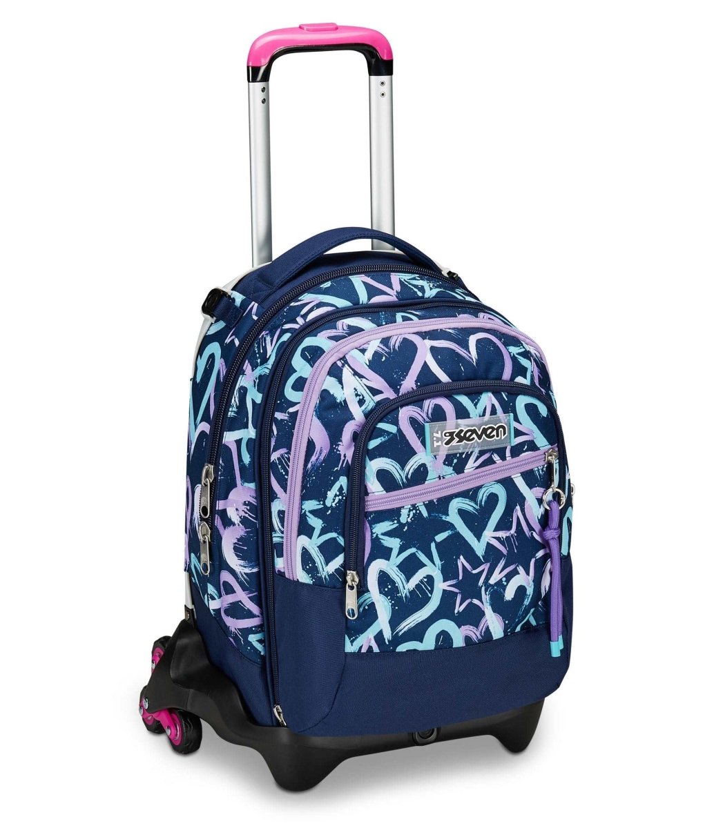 Trolley Jack Seven® 3 Ruote Detach Crystal Purple: Eleganza e Versatilità per le Studentesse - Quiscuola