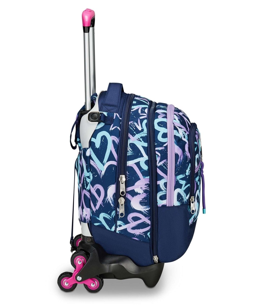 Trolley Jack Seven® 3 Ruote Detach Crystal Purple: Eleganza e Versatilità per le Studentesse - Quiscuola
