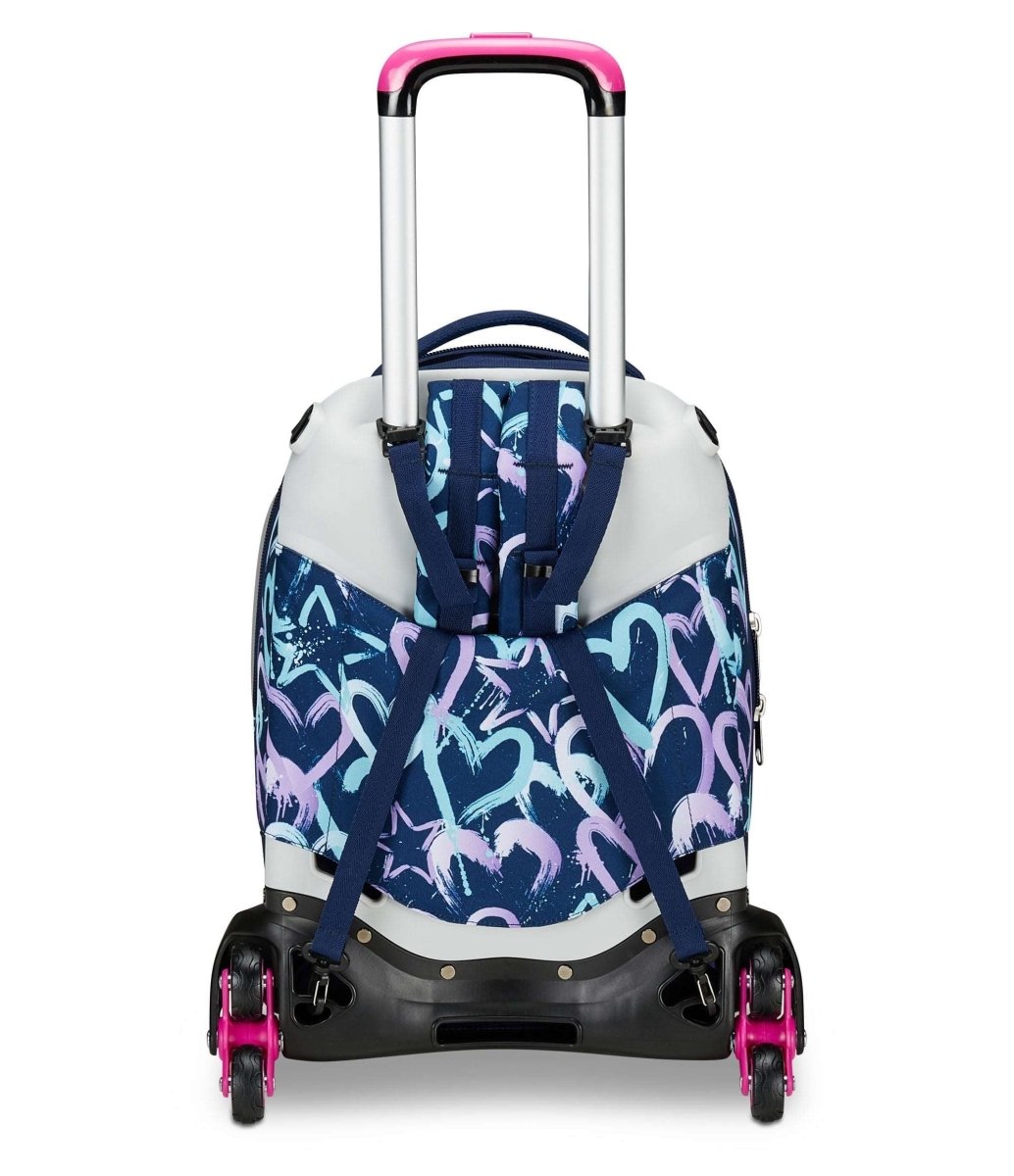 Trolley Jack Seven® 3 Ruote Detach Crystal Purple: Eleganza e Versatilità per le Studentesse - Quiscuola