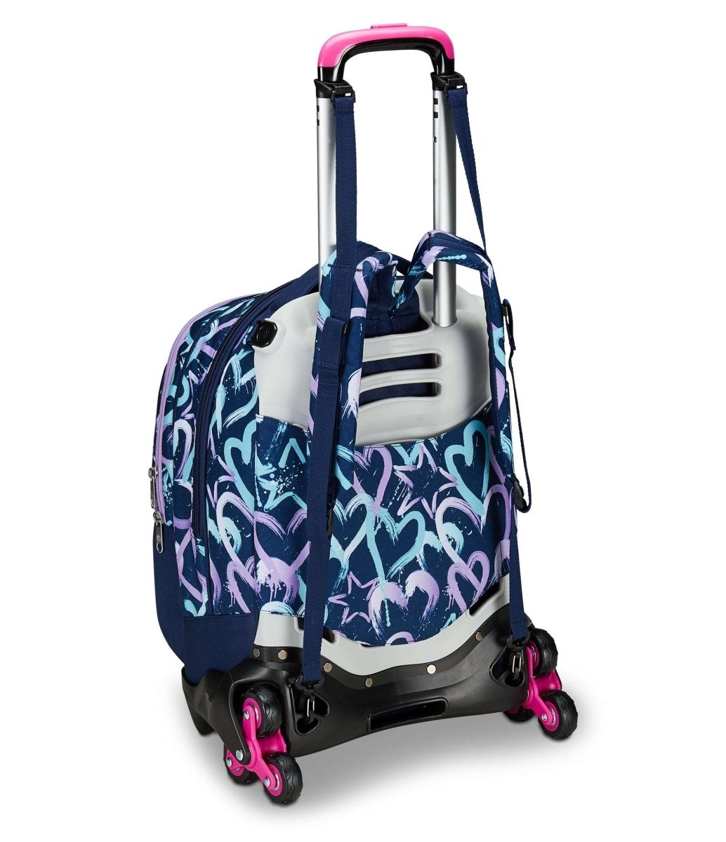 Trolley Jack Seven® 3 Ruote Detach Crystal Purple: Eleganza e Versatilità per le Studentesse - Quiscuola