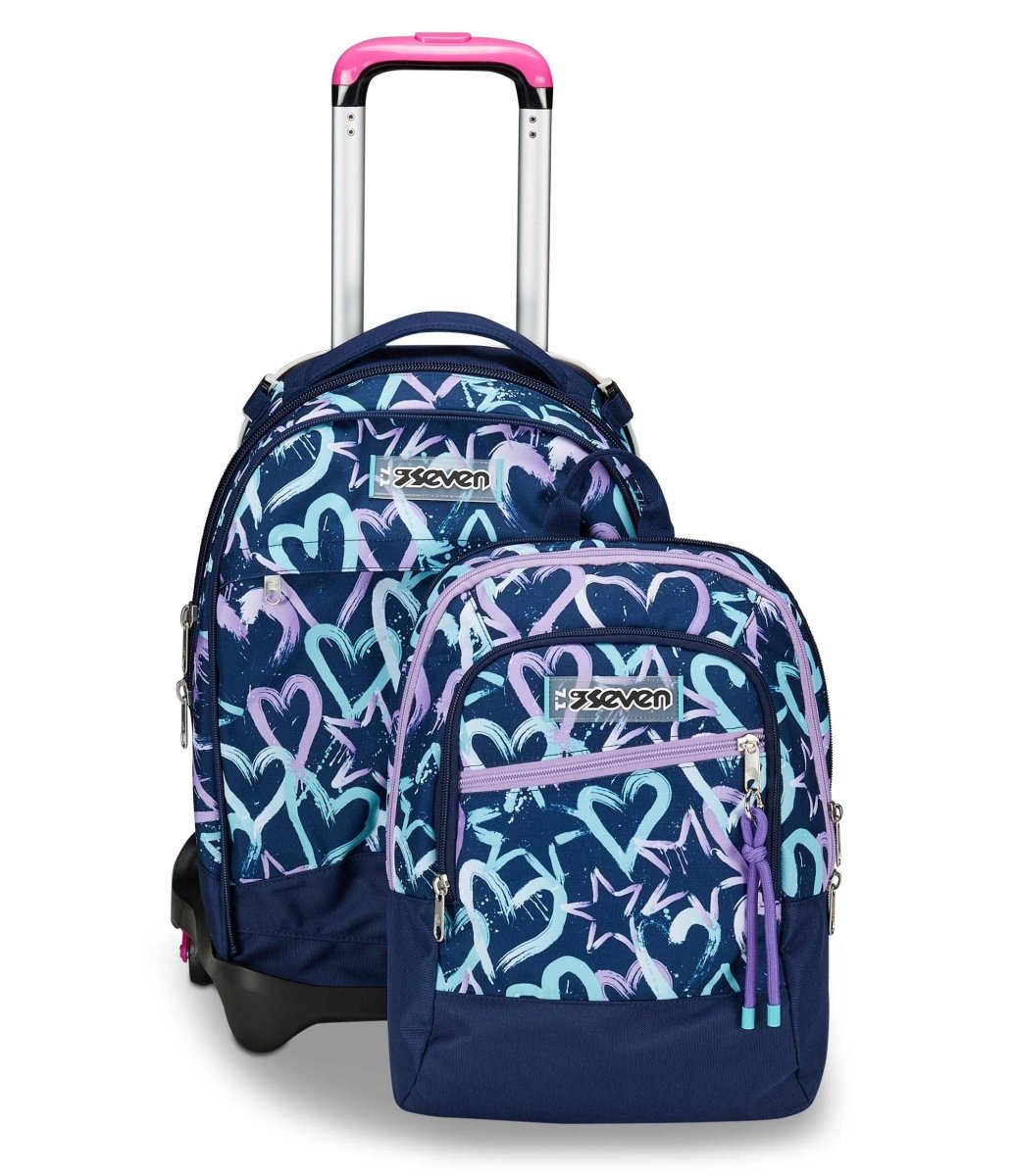 Trolley Jack Seven® 3 Ruote Detach Crystal Purple: Eleganza e Versatilità per le Studentesse - Quiscuola