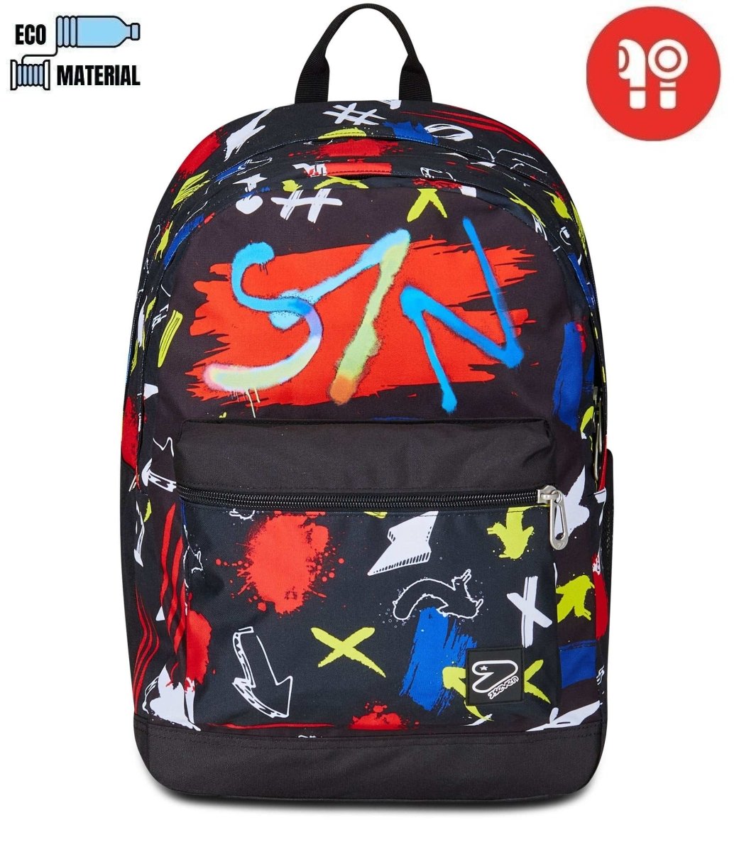 Zaino Seven® PRO XXL DETACH REVERSIBILE CON EARPHONES WIRELESS - THE DOUBLE: Spazioso e Innovativo per la Scuola - Quiscuola