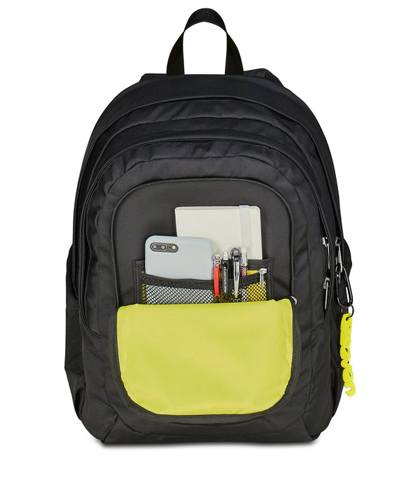 Zaino Seven TECH – Riciclato, Capiente e Porta PC (Nero)