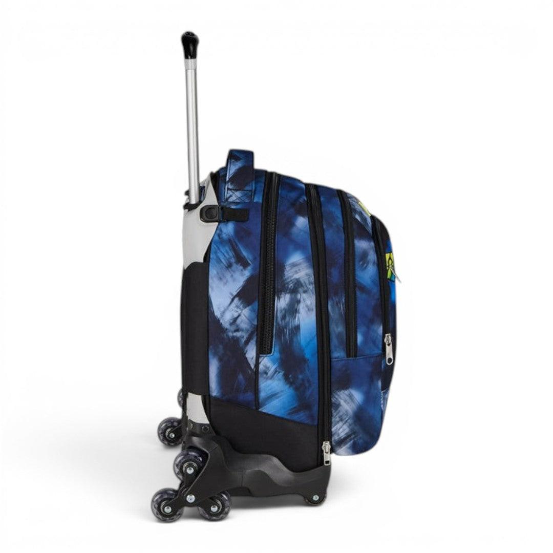 Trolley scuola Seven SJ Jack 8 ruote Detach Blu Fusion.