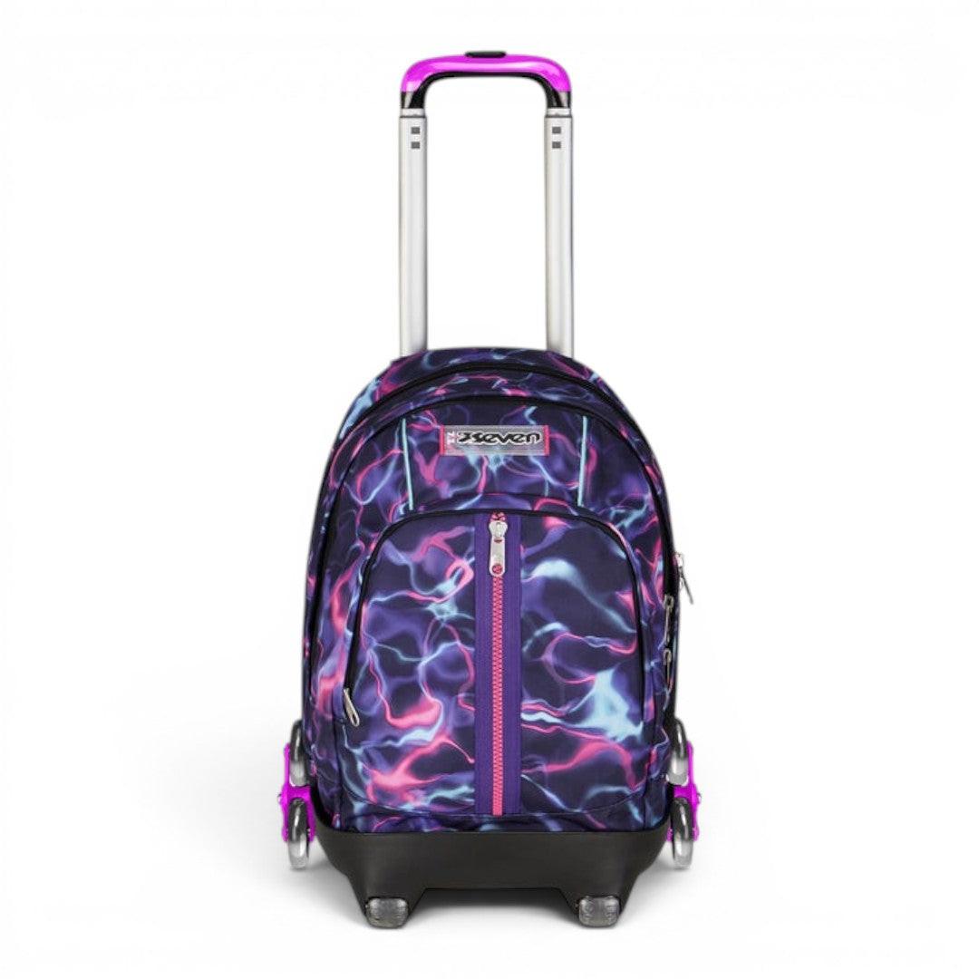 Trolley scuola Seven Comby 8 ruote Electricvibe Girl.