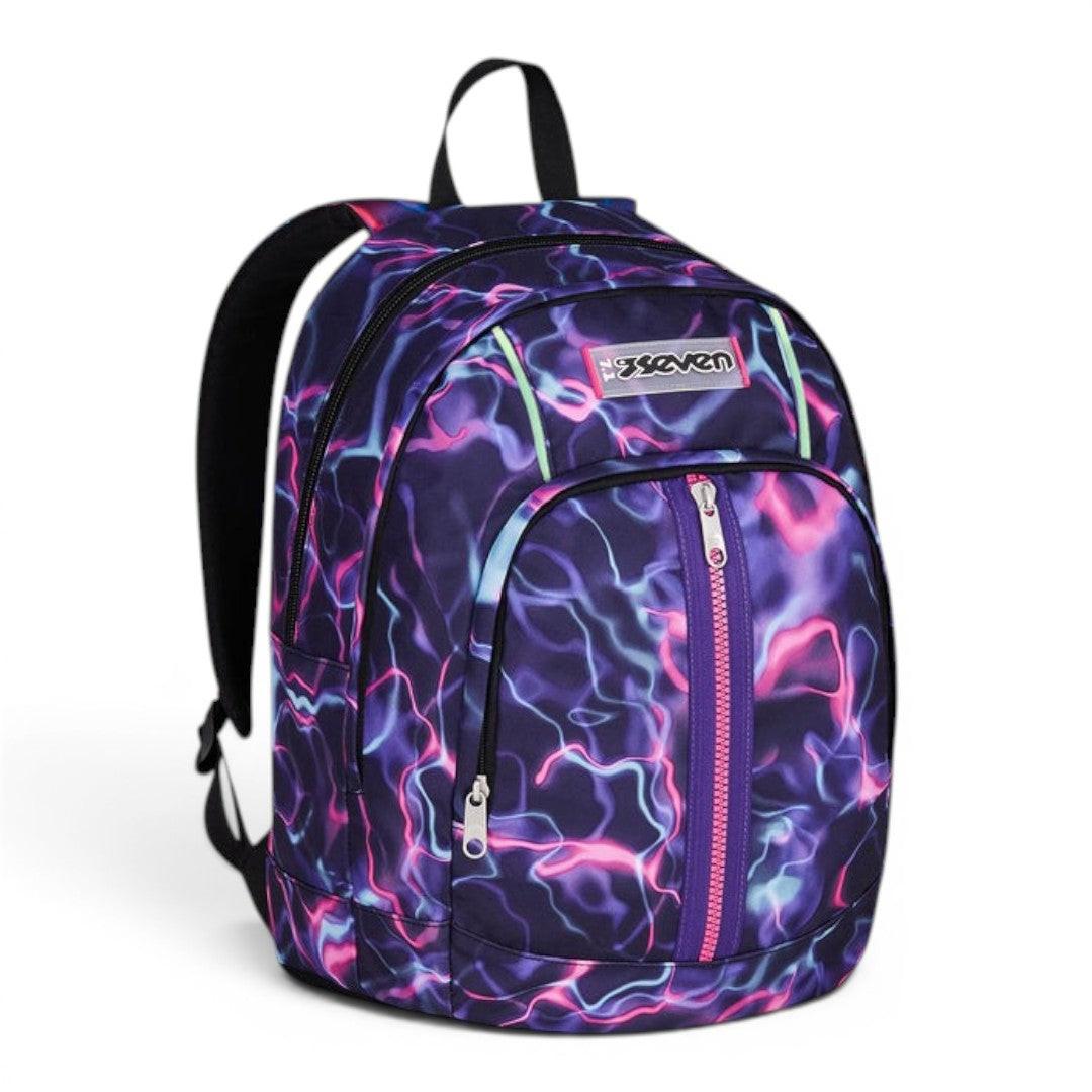 Trolley scuola Seven Comby 8 ruote Electricvibe Girl.