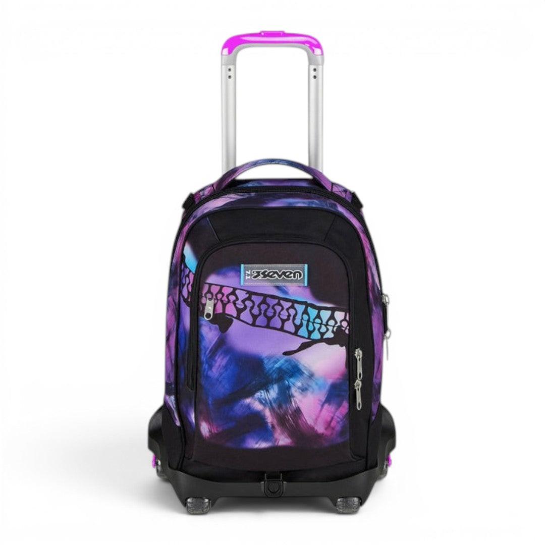 Trolley scuola Seven SJ Jack 8 ruote Fusion Pink.