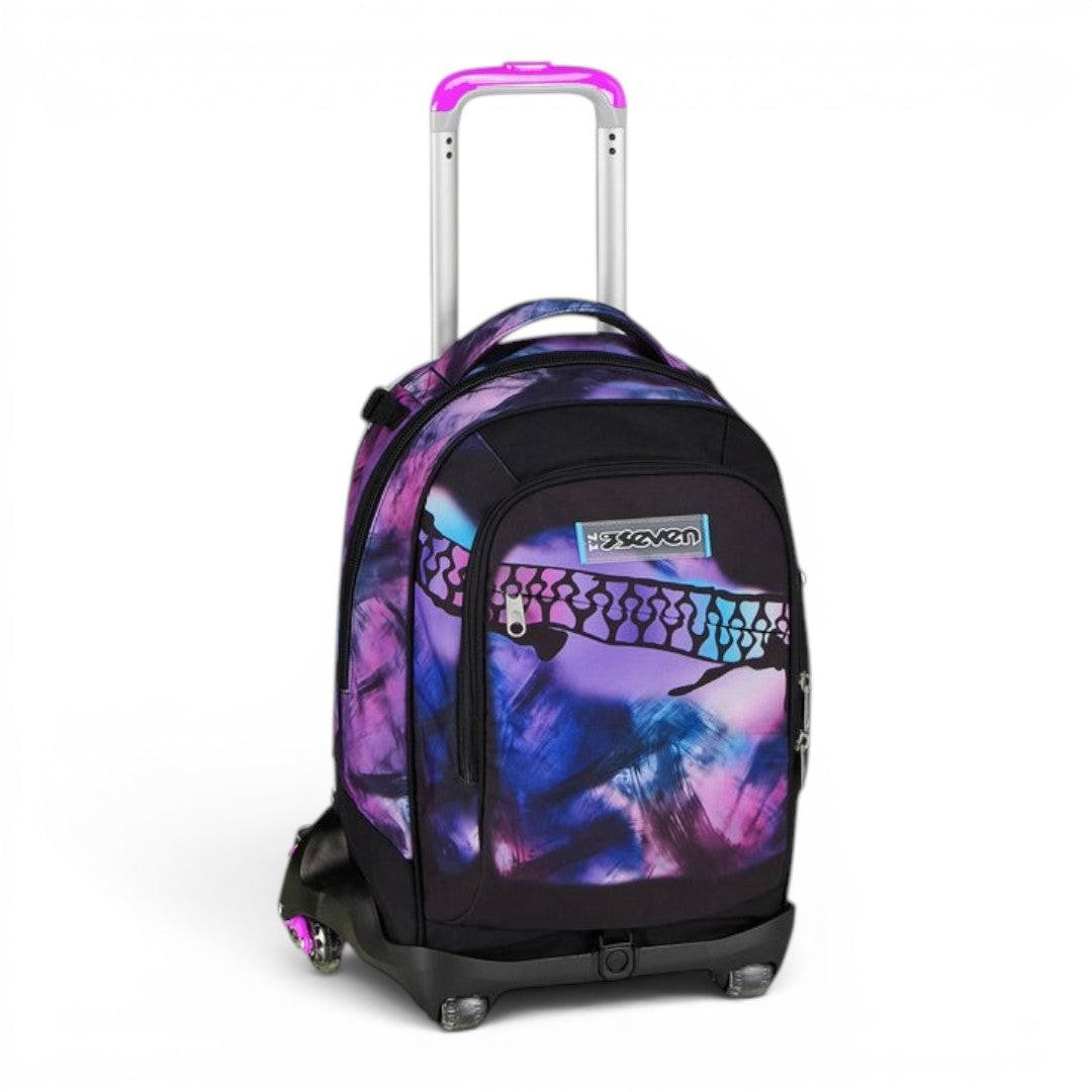 Trolley scuola Seven SJ Jack 8 ruote Fusion Pink.