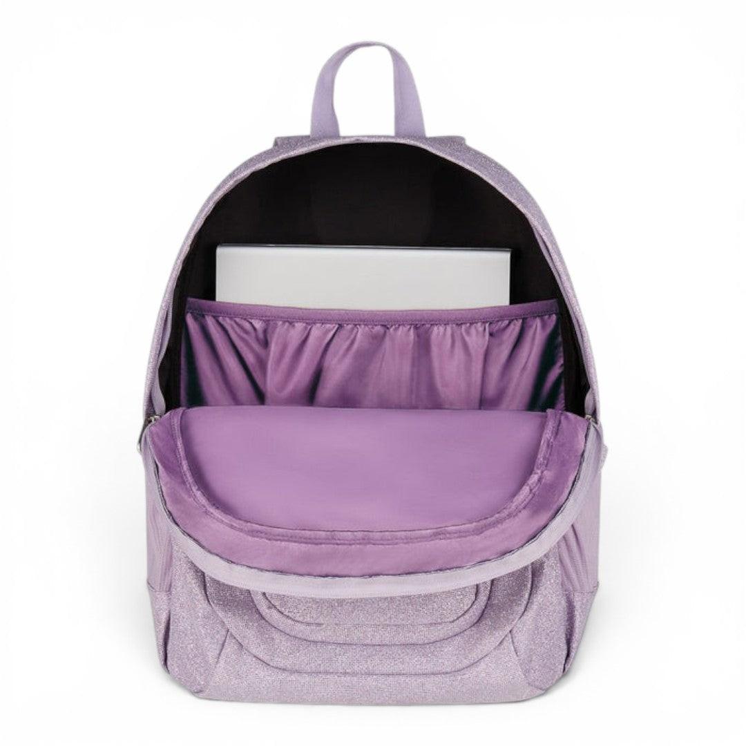 Zaino Seven Tech Shiny scuola effetto lucido capiente Rosa.