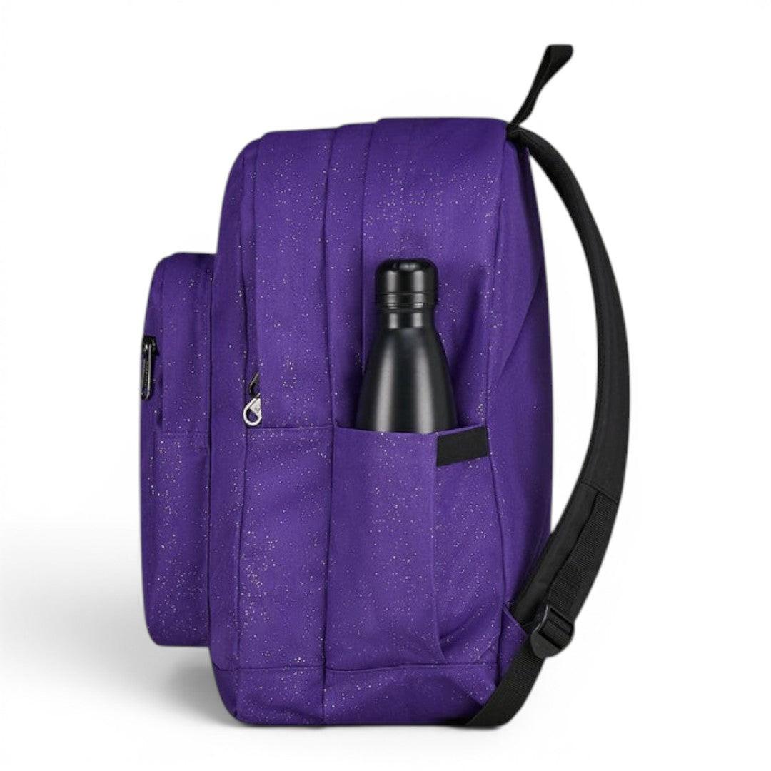 Zaino Invicta Jelek Shine 3 scuola effetto lucido capiente Viola 200602621-3F3.