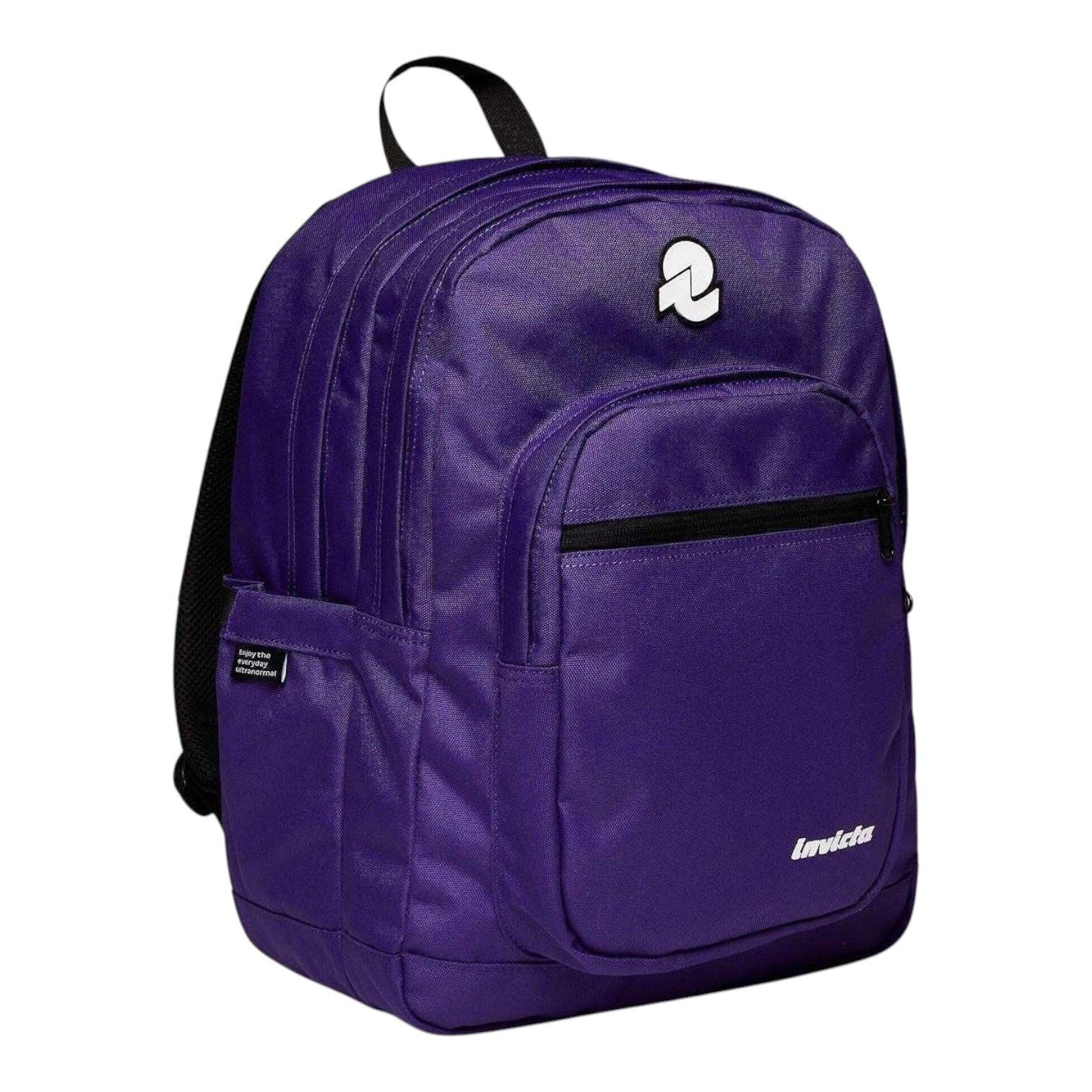 Zaino Invicta Jelek Plain Viola– Zaino scuola, università e lavoro resistente..