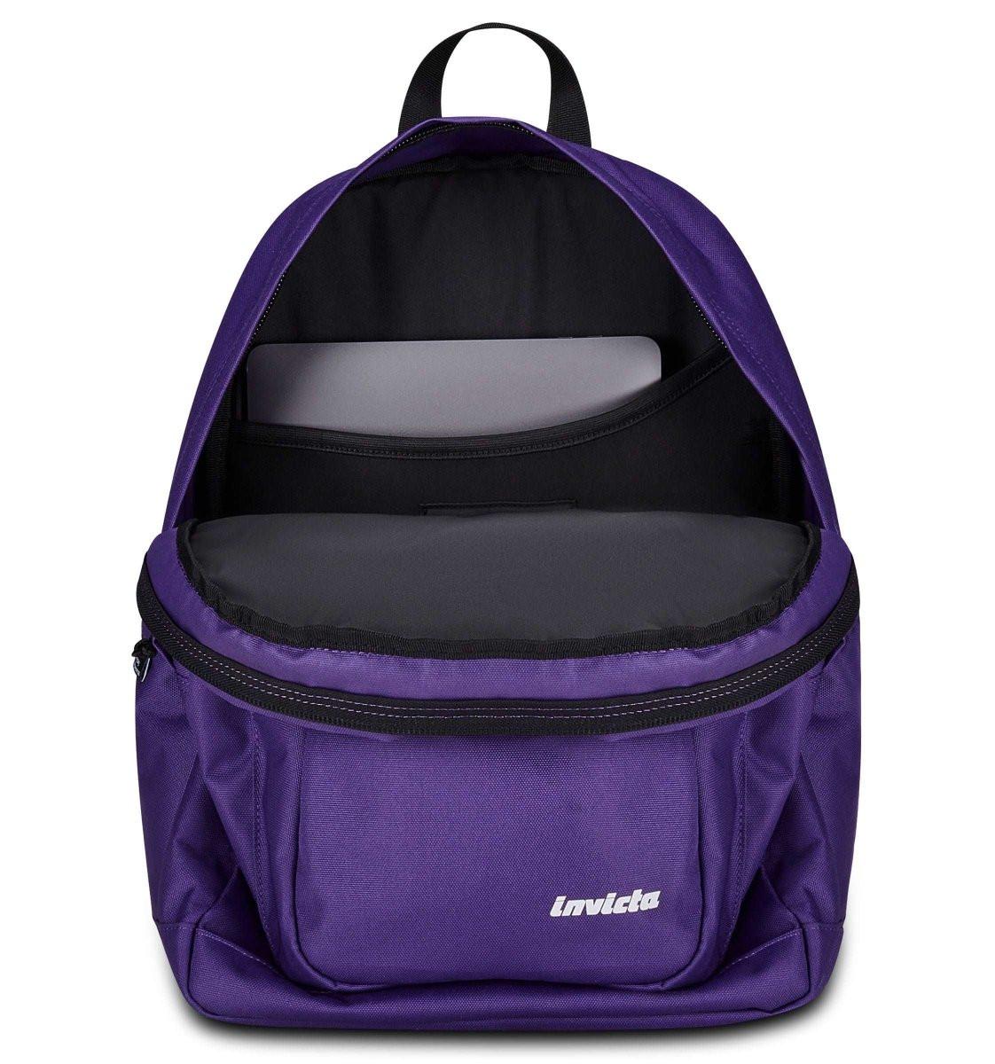 Zaino Invicta Jelek Plain Viola– Zaino scuola, università e lavoro resistente..