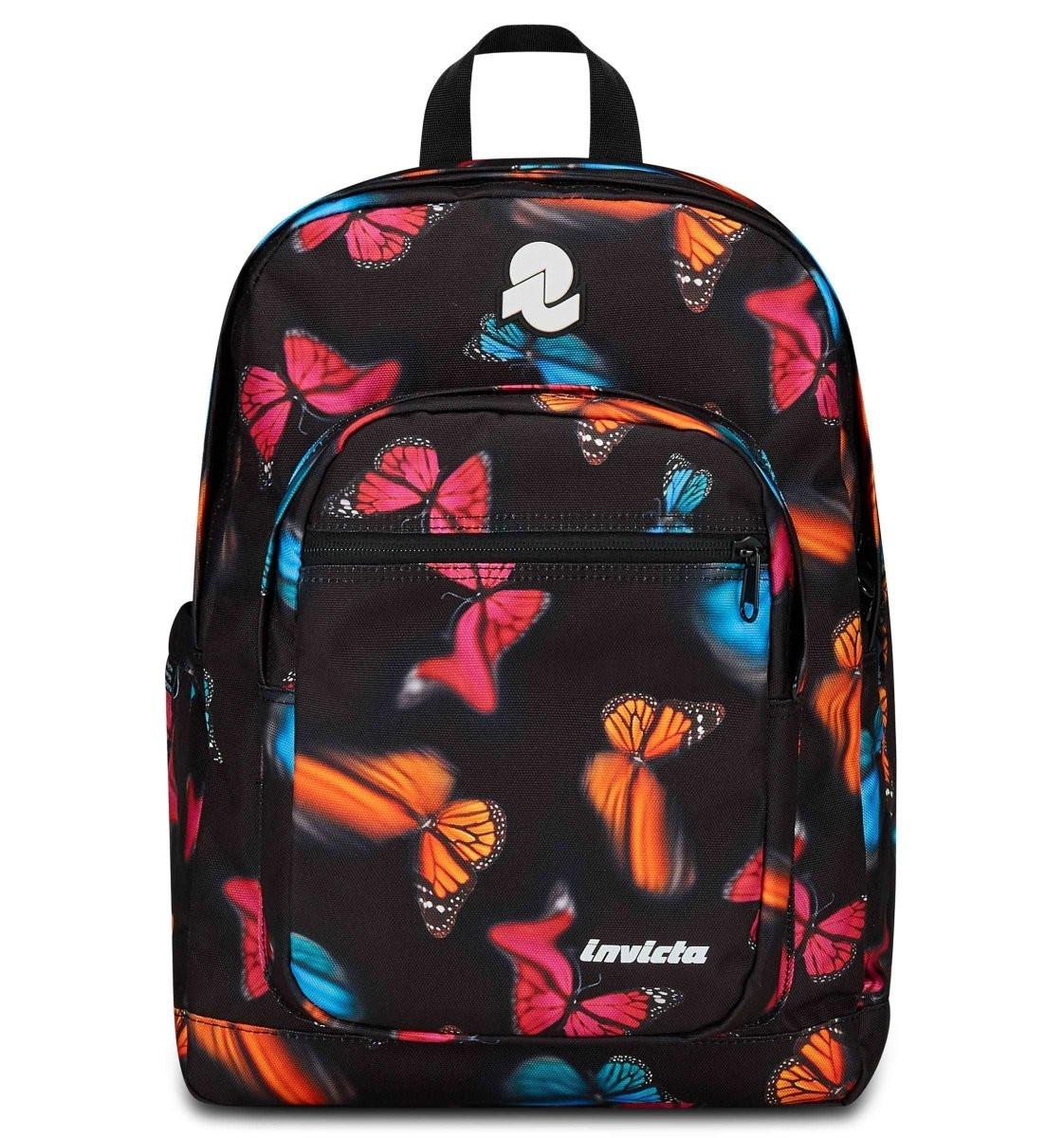 Zaino Invicta Jelek Fantasy - 34 Litri Design Farfalle.