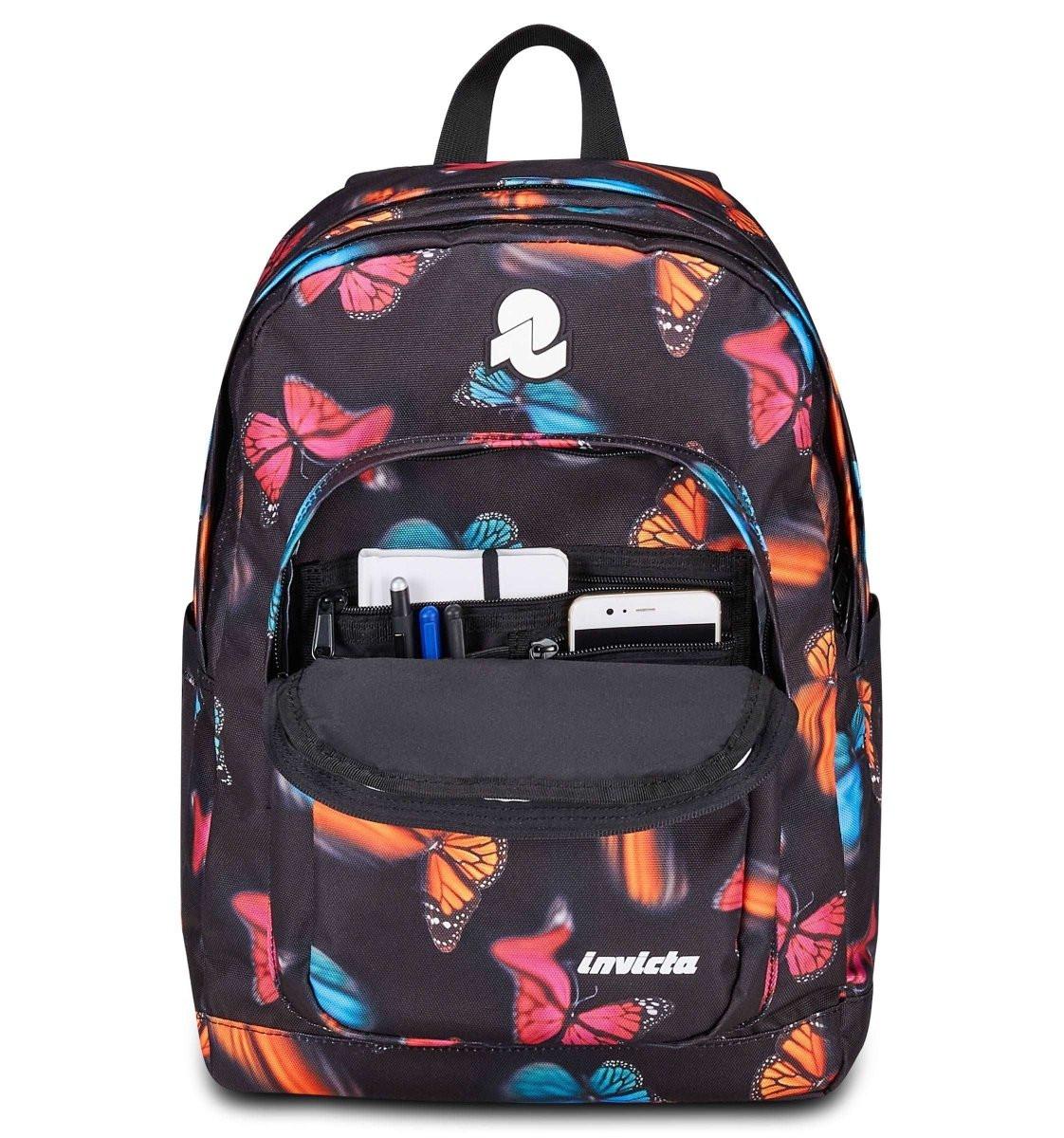 Zaino Invicta Jelek Fantasy - 34 Litri Design Farfalle.