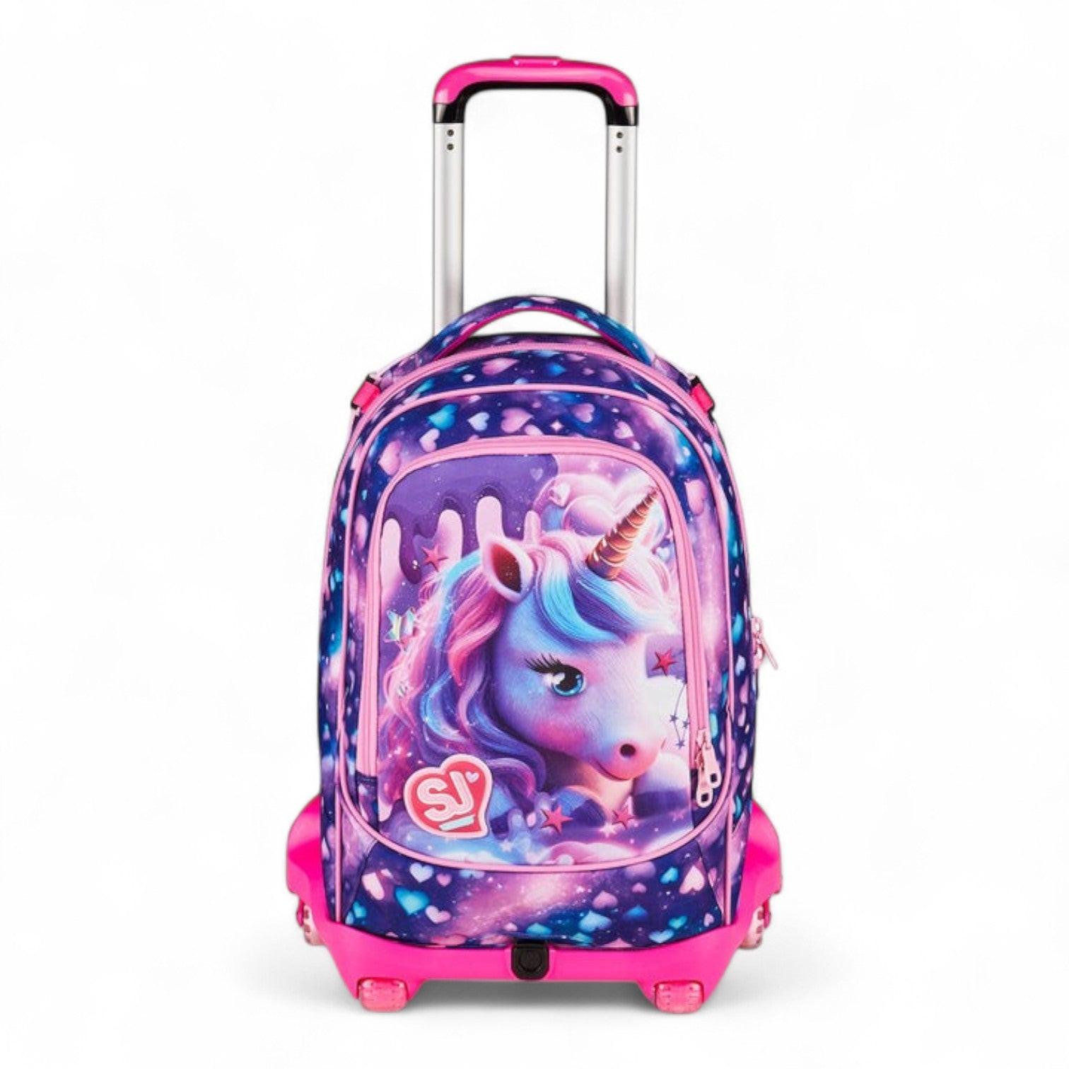 Trolley scuola Seven SJ Jack 8 ruote Pixie Unicorn.