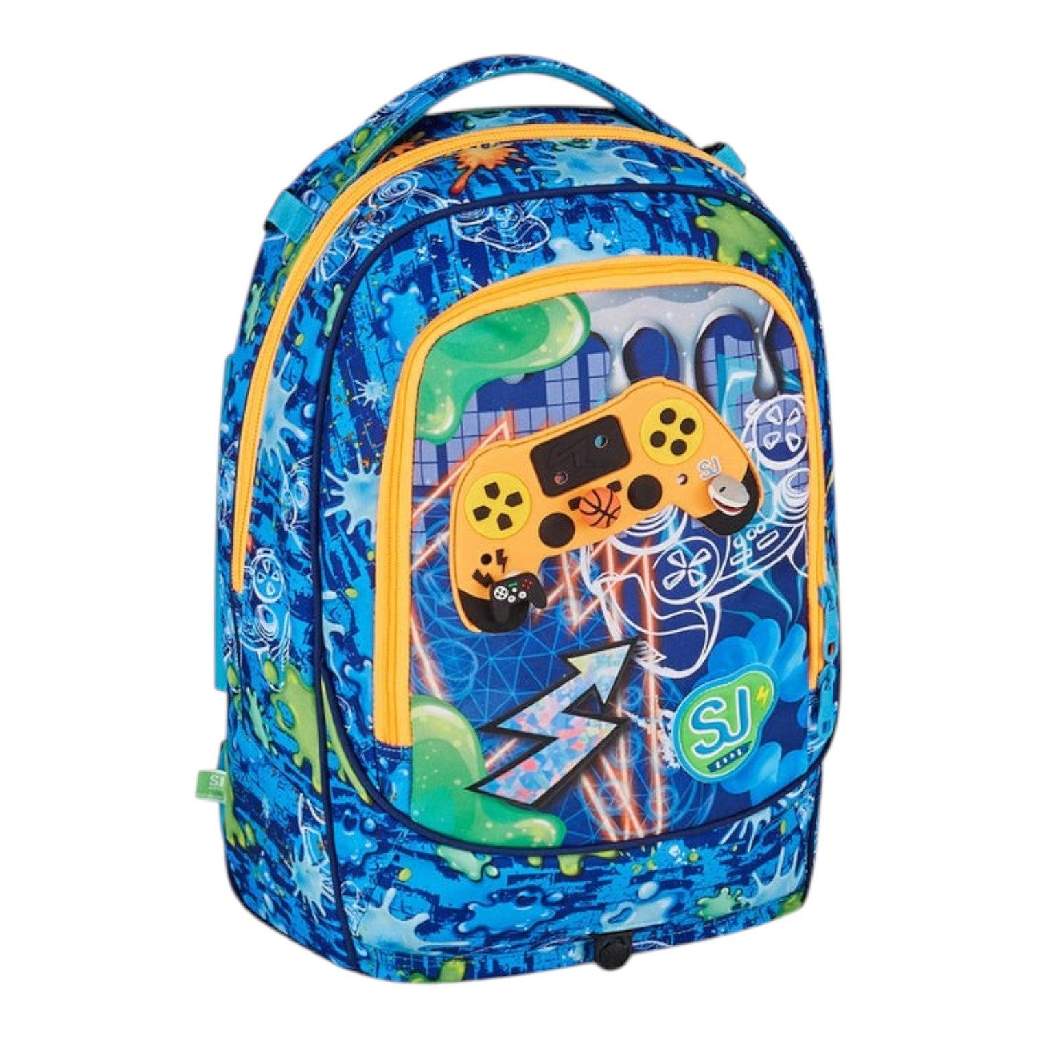 Trolley scuola Seven SJ Jack 8 ruote Joyful Pins Boy.