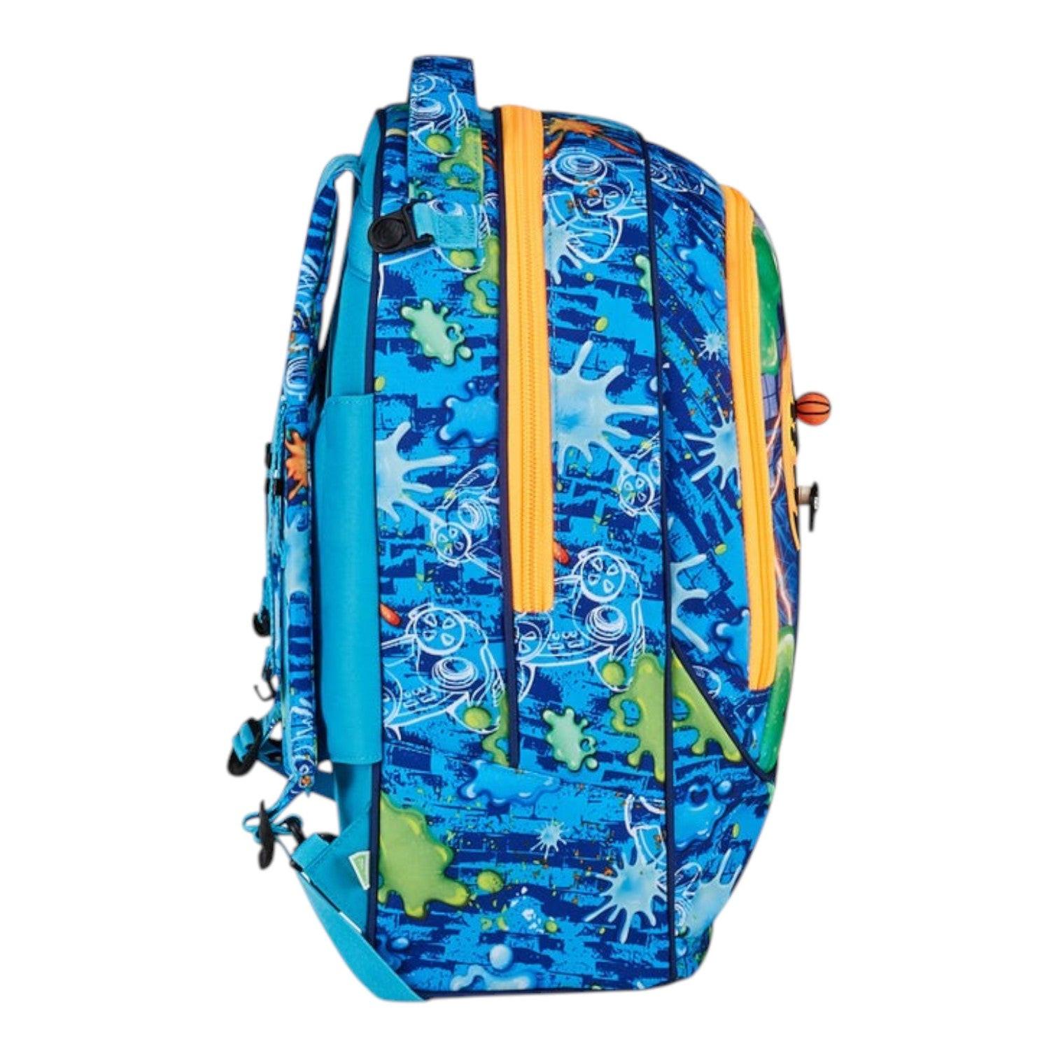 Trolley scuola Seven SJ Jack 8 ruote Joyful Pins Boy.