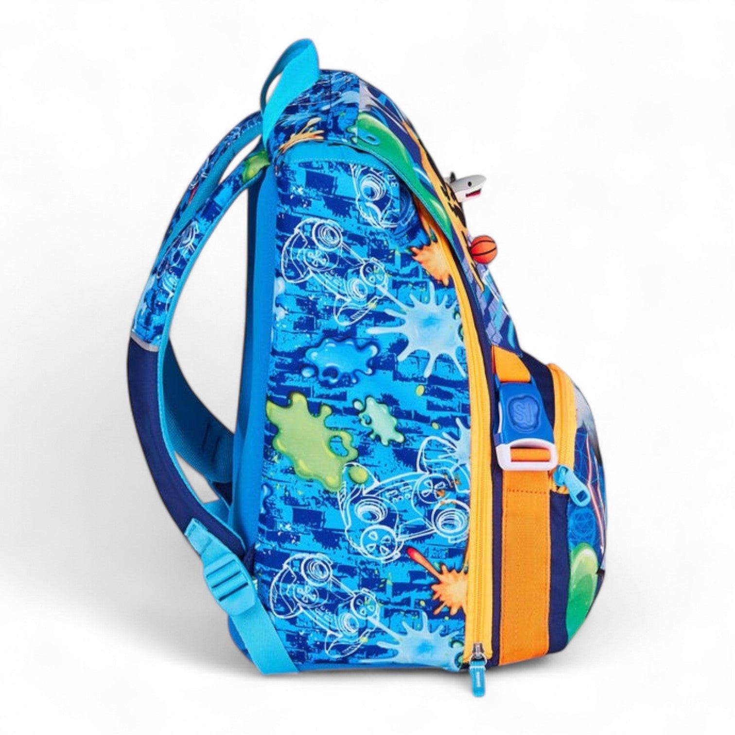 Zaino scuola Seven SJ Big estensibile Joyful Pins Boy.
