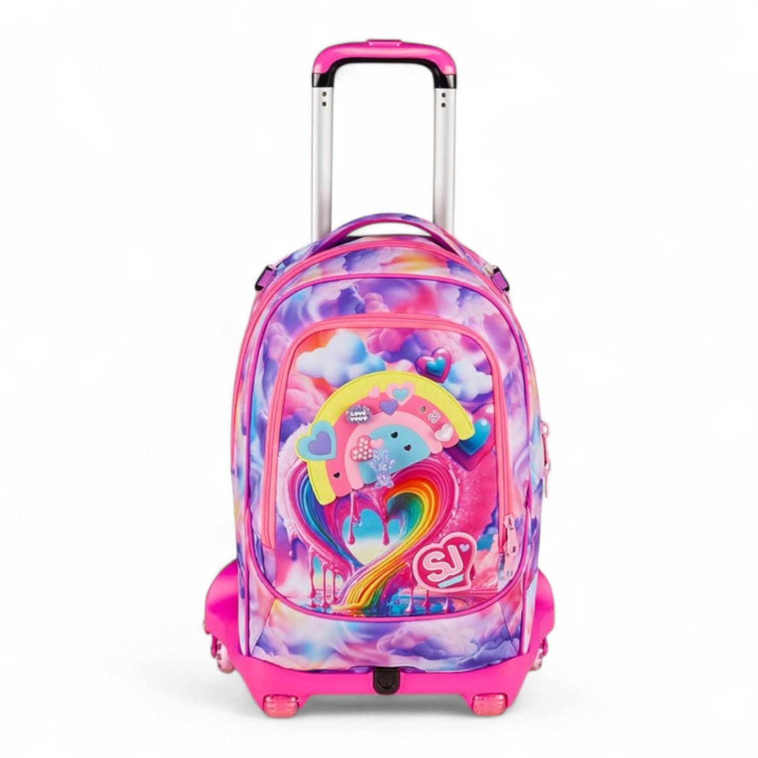Trolley scuola Seven SJ Jack 8 ruote Joyful Pins Girl.