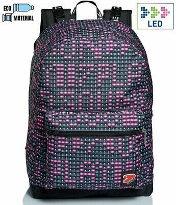 Zaino Seven® REVERSIBILE - THE DOUBLE LEDWALL: Esprimi le Tue Emozioni con Stile e Tecnologia - Quiscuola