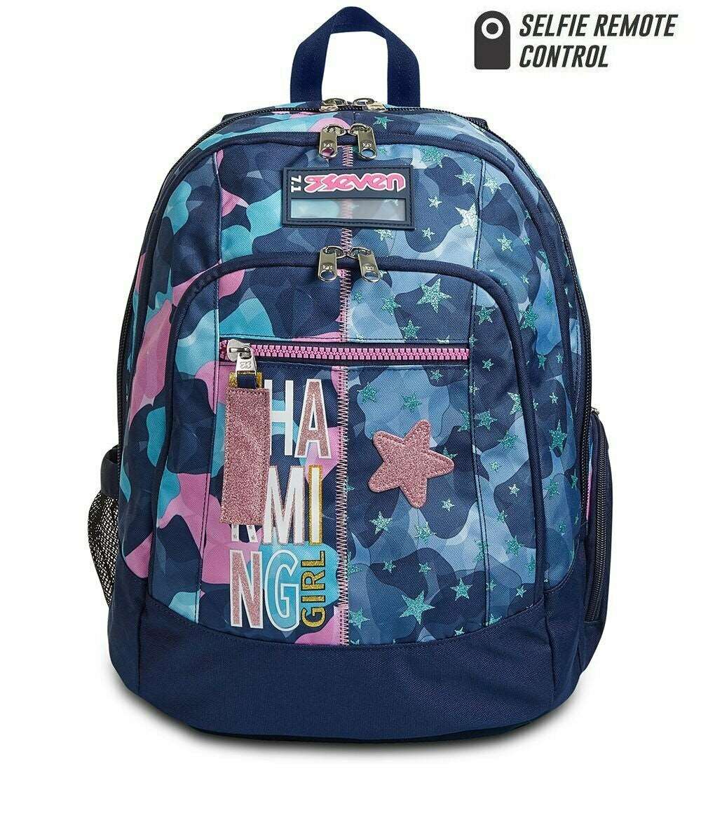 Zaino Seven Advanced CHARMING GIRL con Selfie Remote Control - Stiloso e Funzionale - Quiscuola