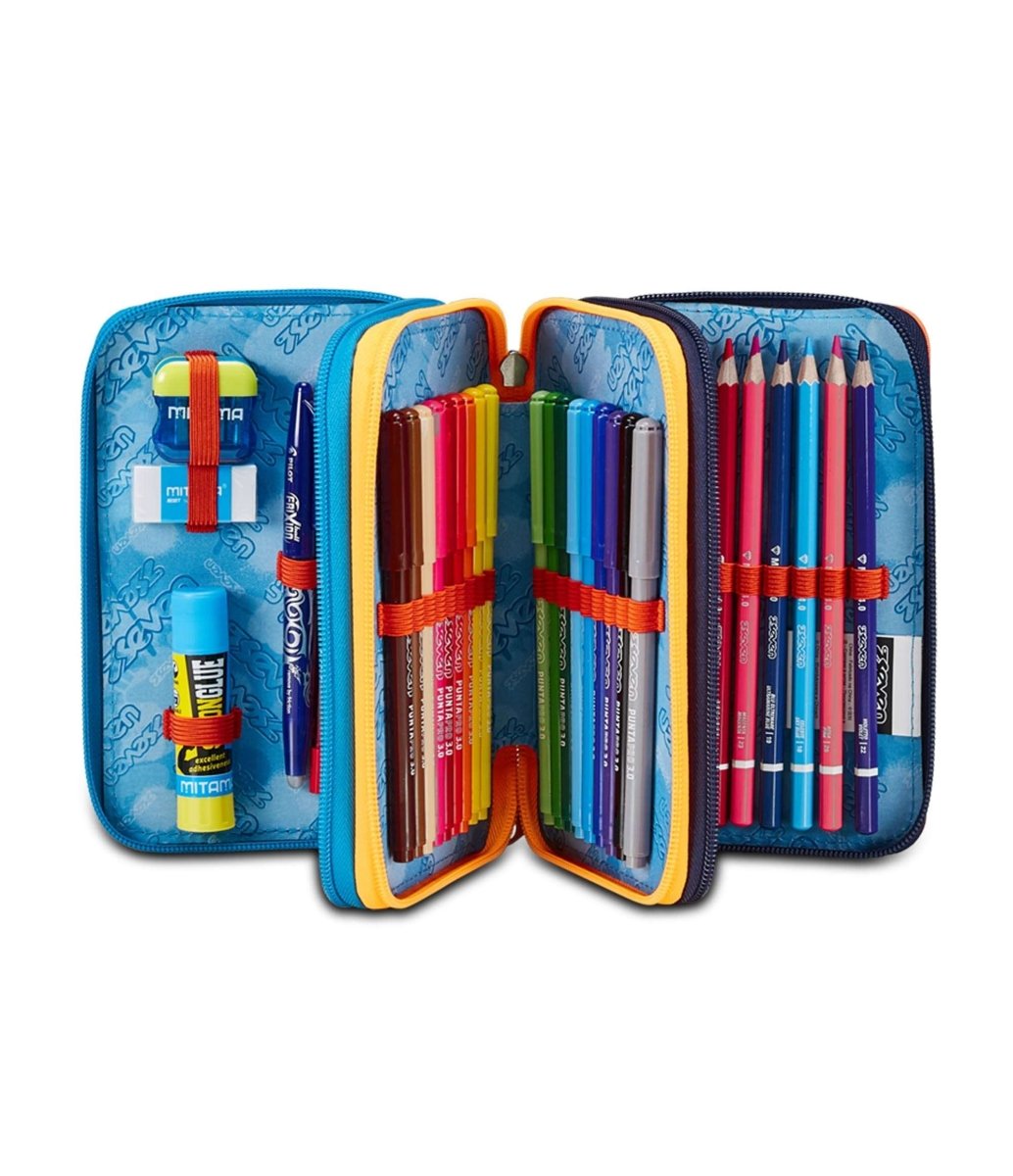 Astuccio Seven® 3 Zip RetroColor: Un Tuffo nel Passato con Stile e Organizzazione Moderni - Quiscuola