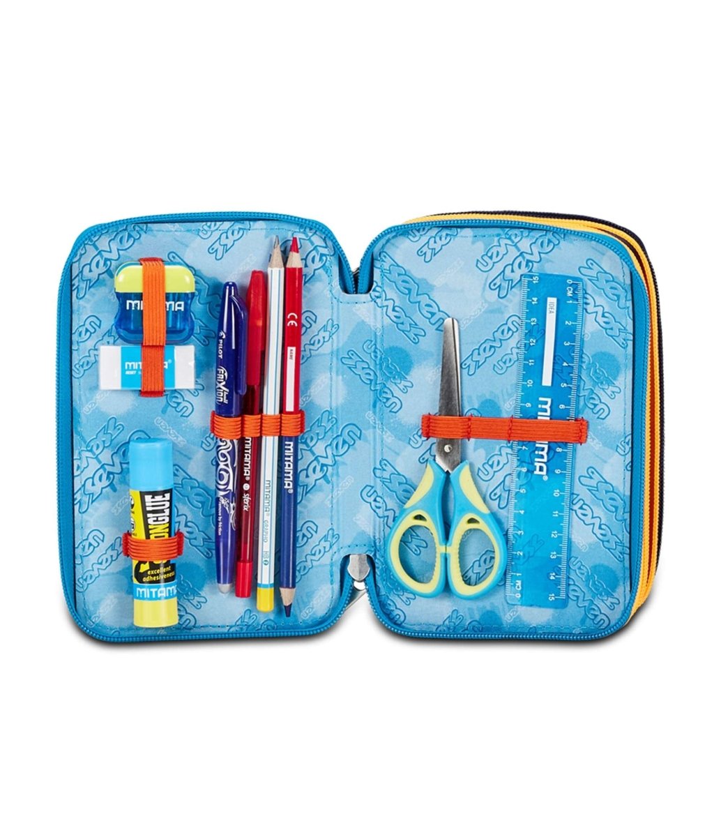 Astuccio Seven® 3 Zip RetroColor: Un Tuffo nel Passato con Stile e Organizzazione Moderni - Quiscuola