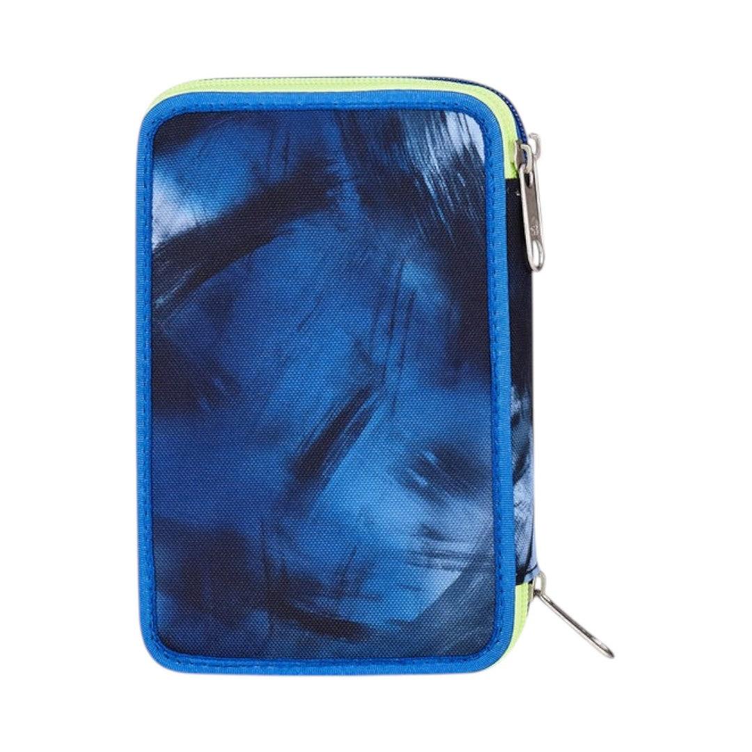 Astuccio Seven 3 Zip Blu Fusion completo scuola.