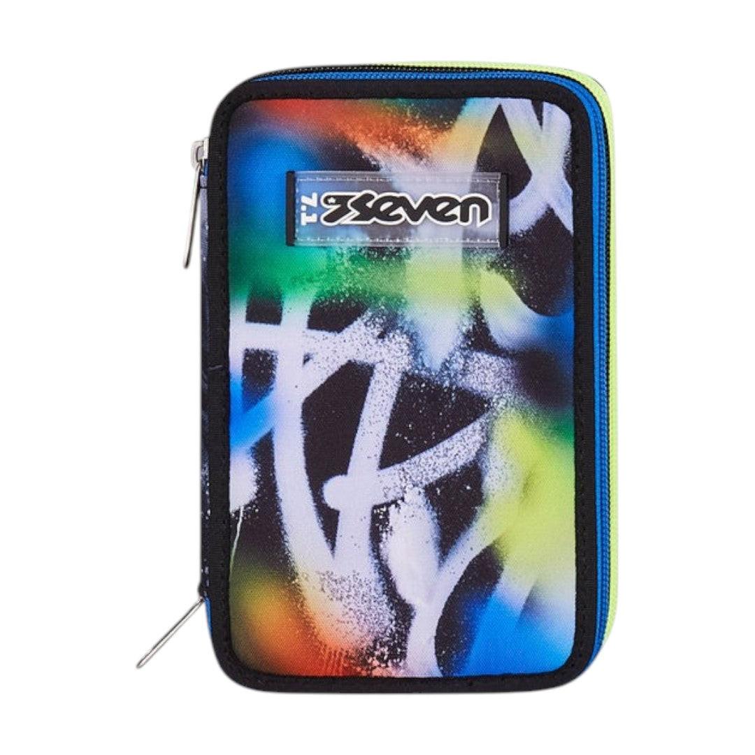 Astuccio Seven 3 Zip Buzzy Note Boy completo scuola.