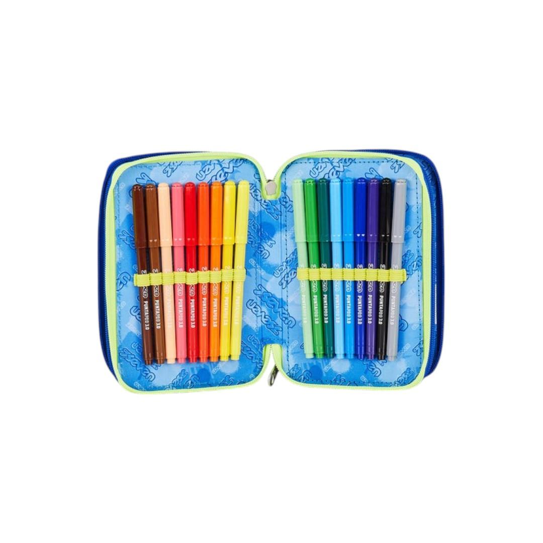 Astuccio Seven 3 Zip Electricvibe Boy completo.