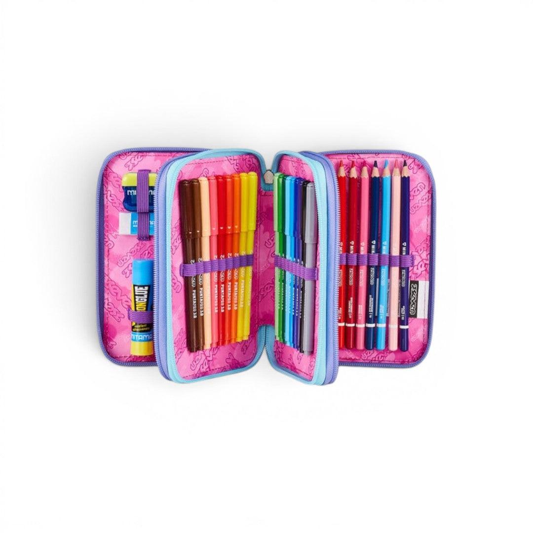 Astuccio Seven 3 Zip Electricvibe Girl completo