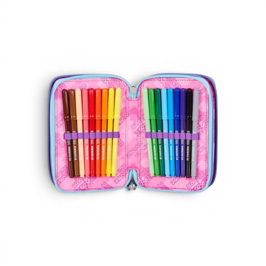 Astuccio Seven 3 Zip Electricvibe Girl completo
