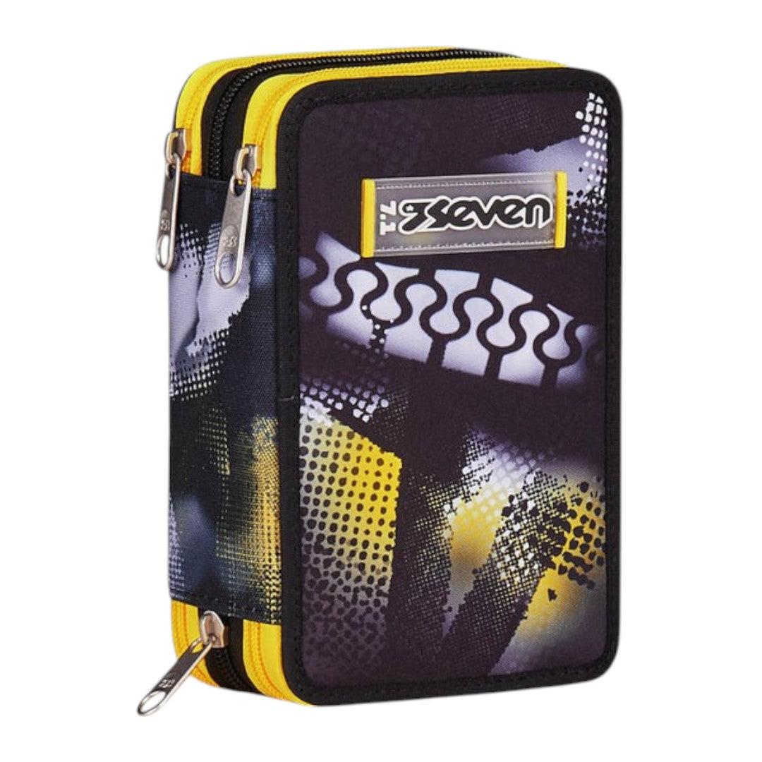 Astuccio Seven 3 Zip Golden Paint completo scuola.