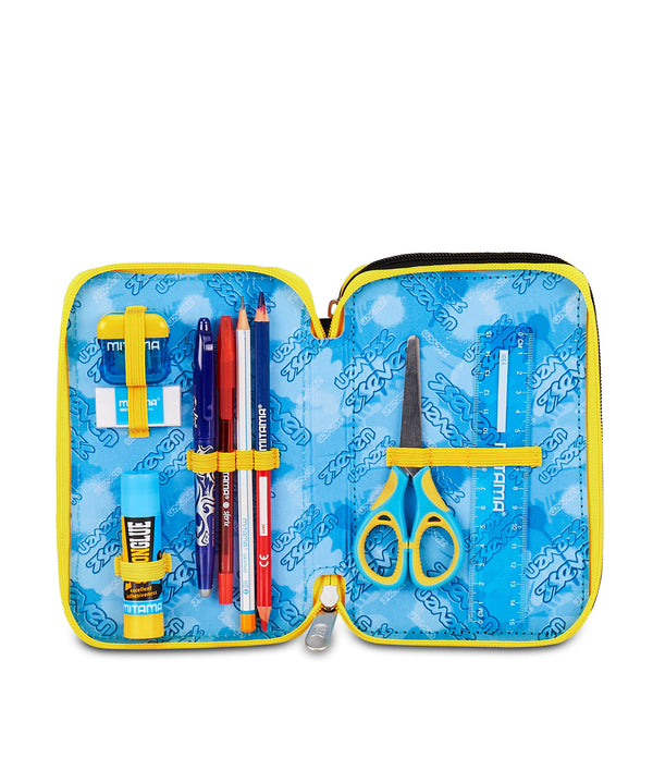 Astuccio Seven 3 Zip Golden Paint completo scuola.