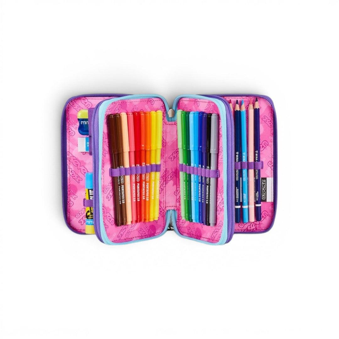 Astuccio Seven 3 Zip Lovepass completo scuola