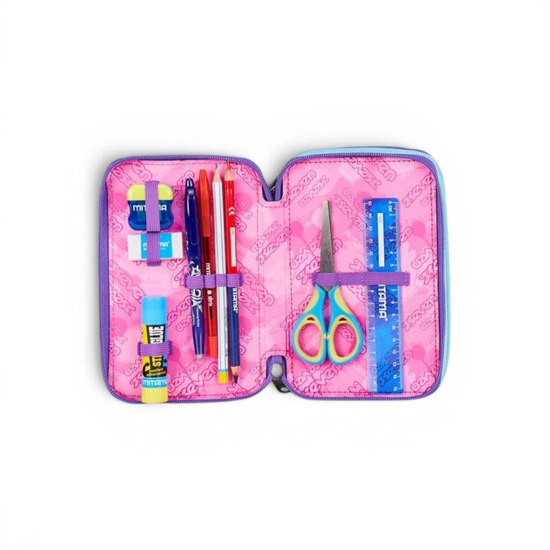Astuccio Seven 3 Zip Lovepass completo scuola