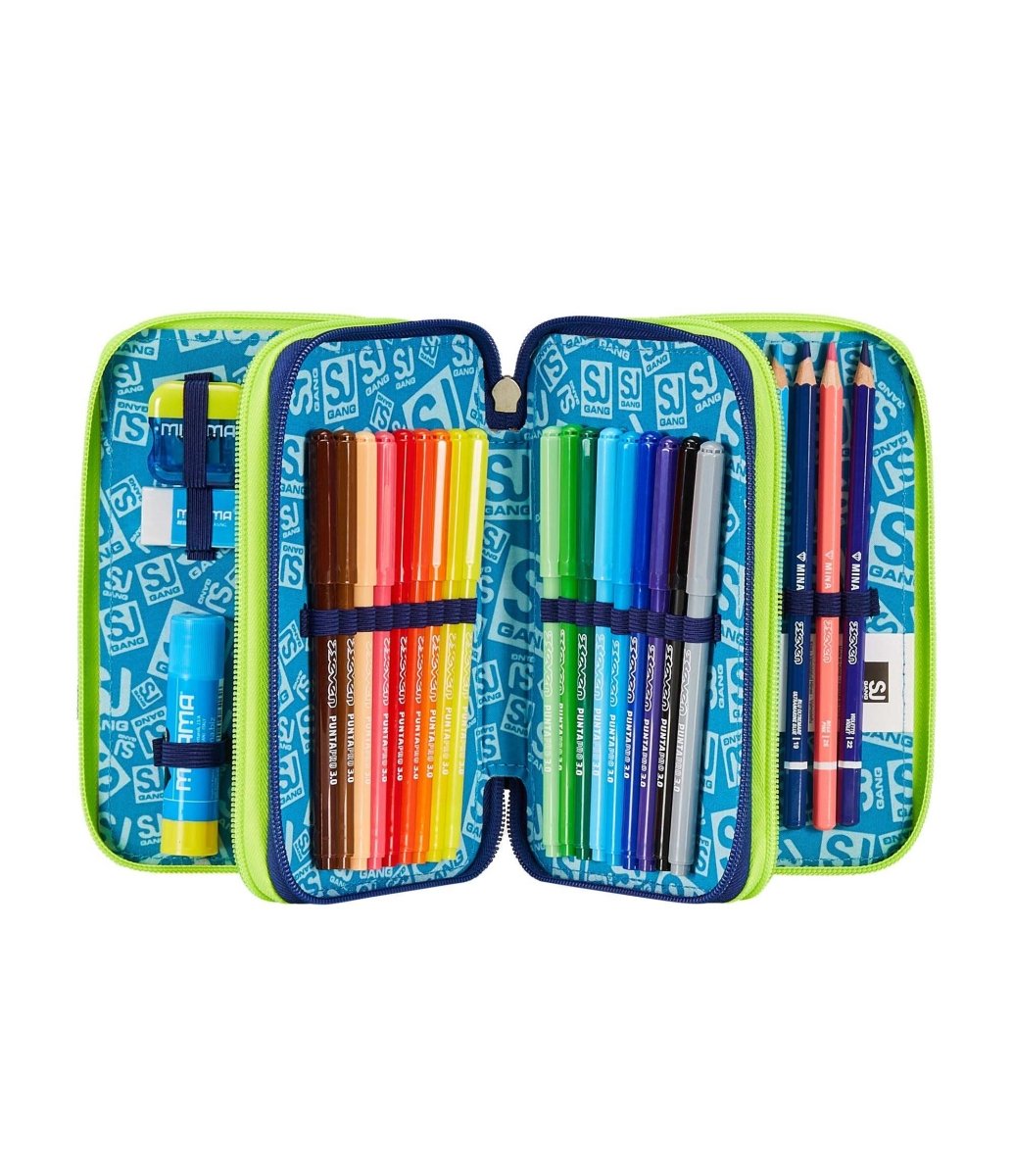 Astuccio 3 Zip - Sharkstory di Seven: Organizzazione e Stile per la Scuola - Quiscuola