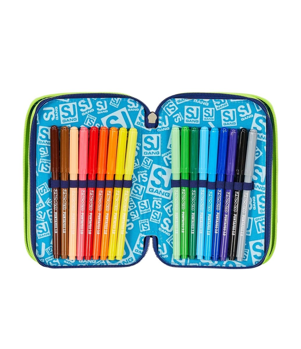 Astuccio 3 Zip - Sharkstory di Seven: Organizzazione e Stile per la Scuola - Quiscuola