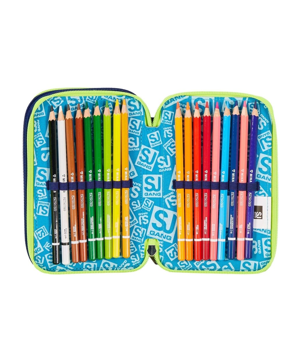 Astuccio 3 Zip - Sharkstory di Seven: Organizzazione e Stile per la Scuola - Quiscuola