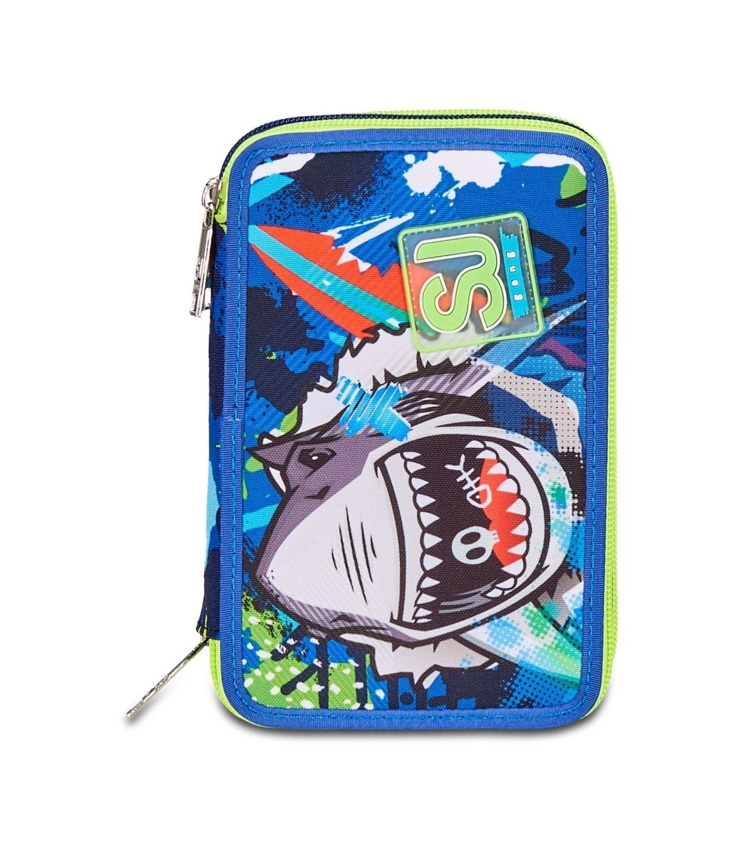 Astuccio 3 Zip - Sharkstory di Seven: Organizzazione e Stile per la Scuola - Quiscuola