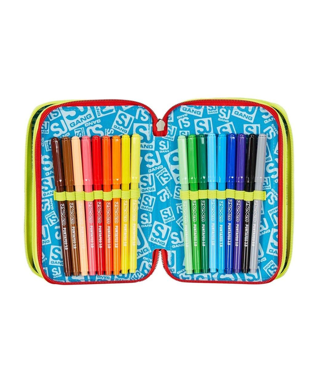 Seven Funnygoal Astuccio 3 Zip Completo 45 Pezzi.