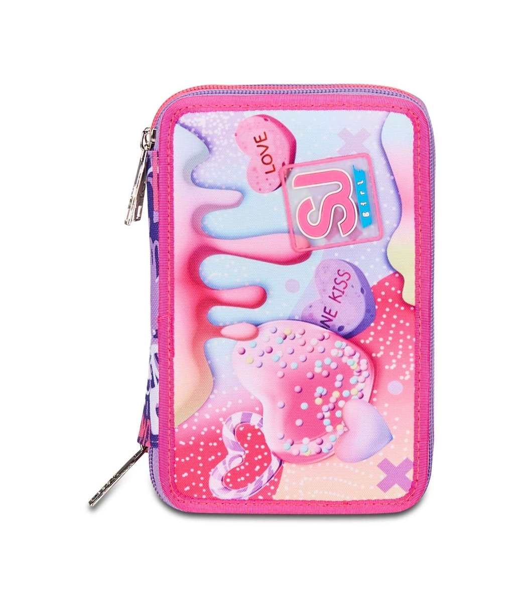 Astuccio 3 Zip - Sphere Full Girl di Seven: Stile e Funzionalità per la Scuola - Quiscuola