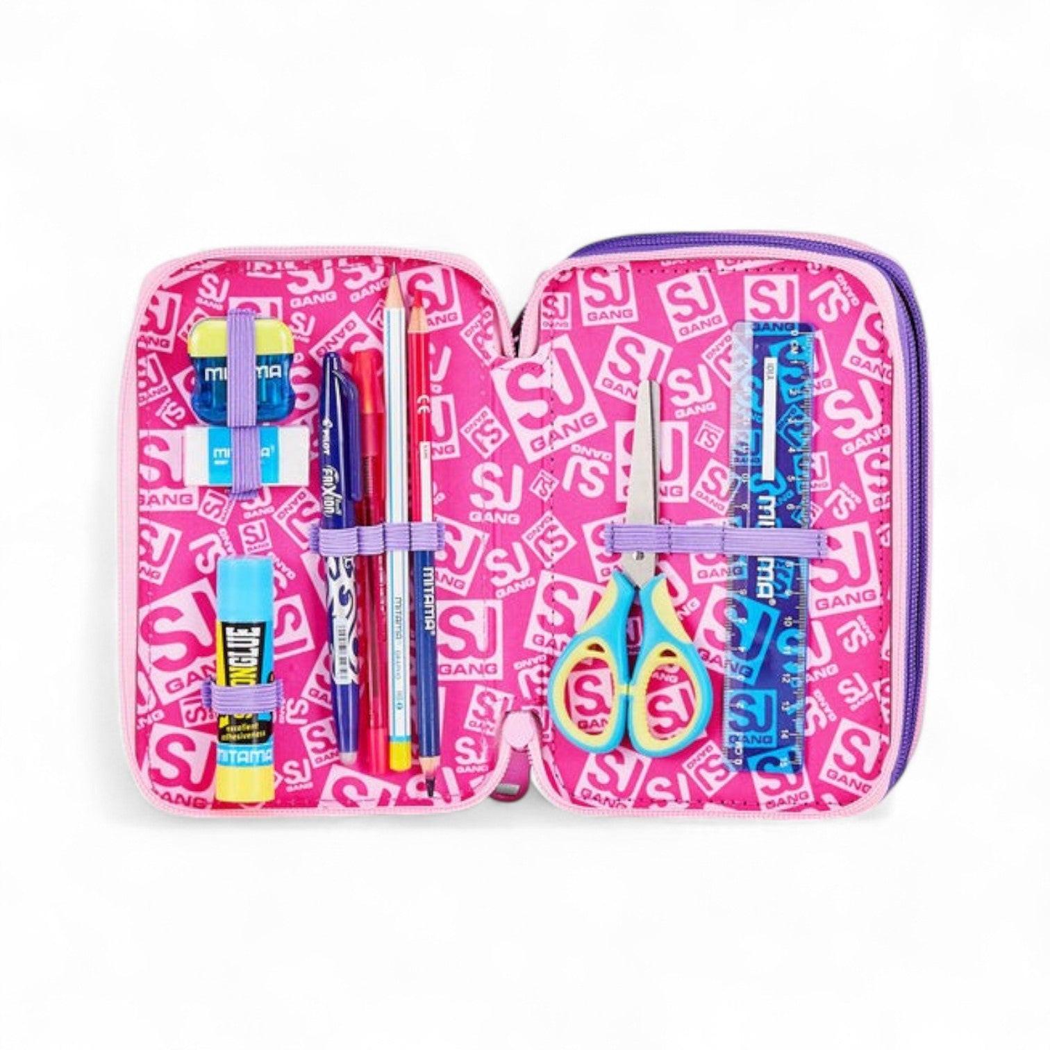 Astuccio scuola Seven SJ 3 zip 3D Glowcat.