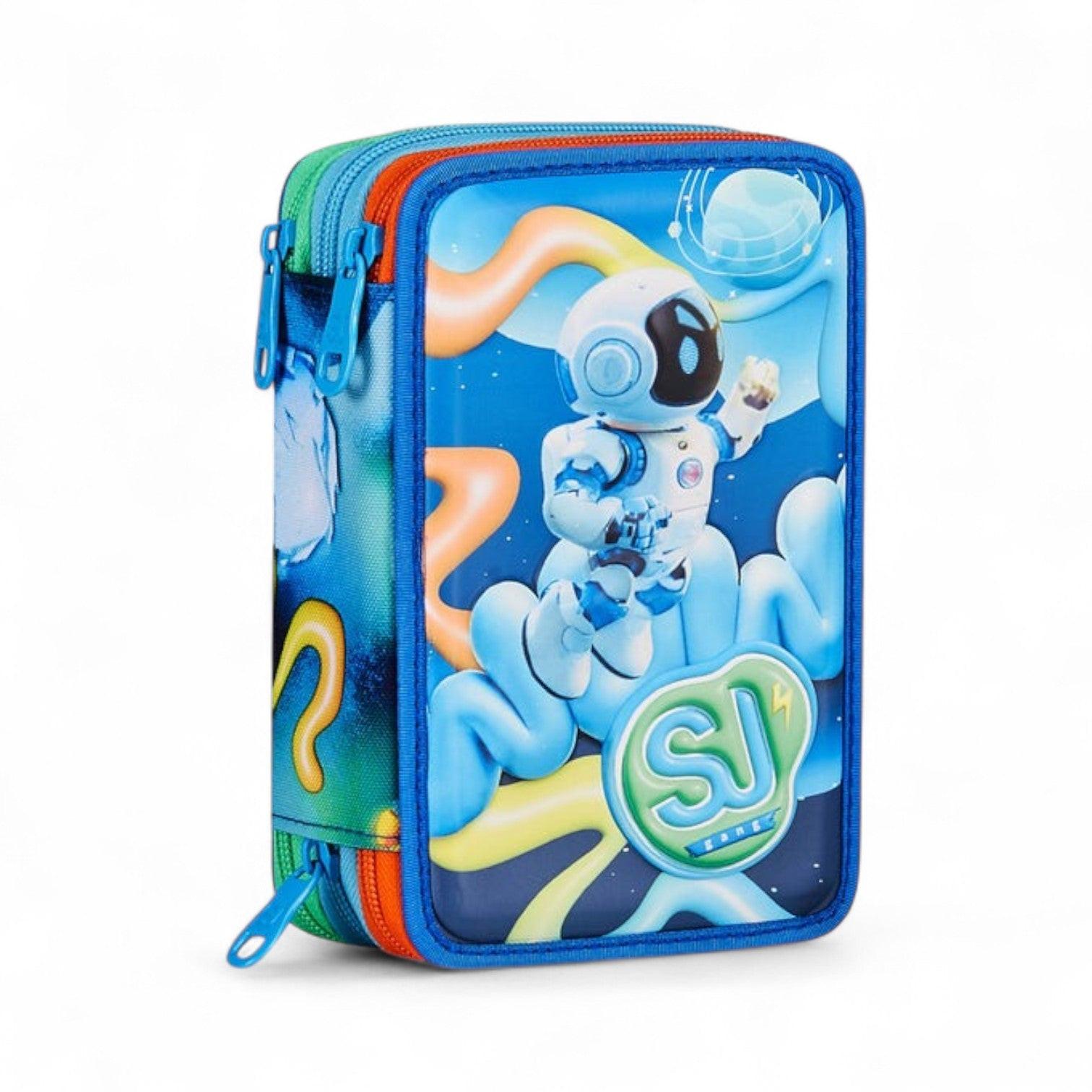 Astuccio scuola Seven SJ 3 zip 3D Space Ride.