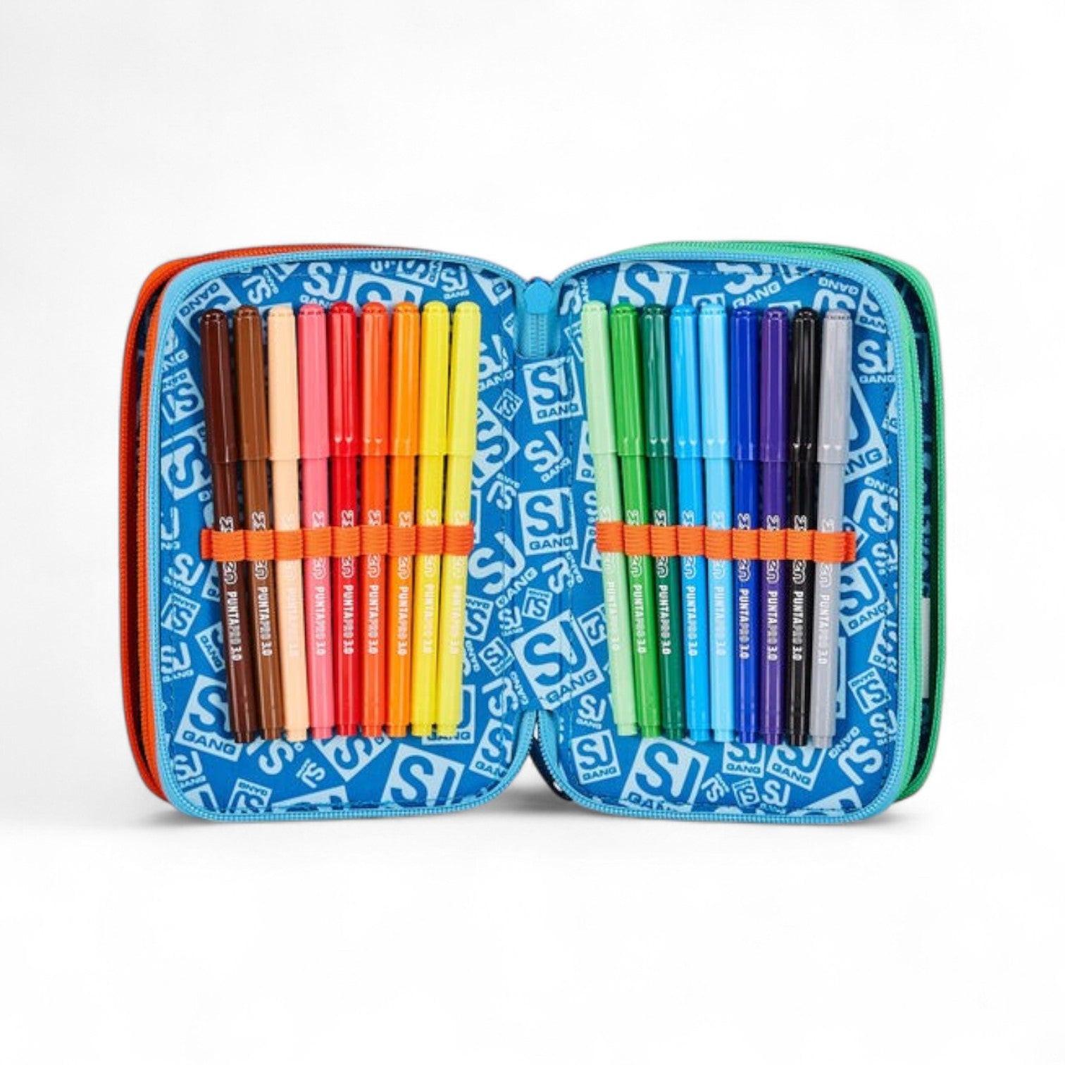 Astuccio scuola Seven SJ 3 zip 3D Space Ride.