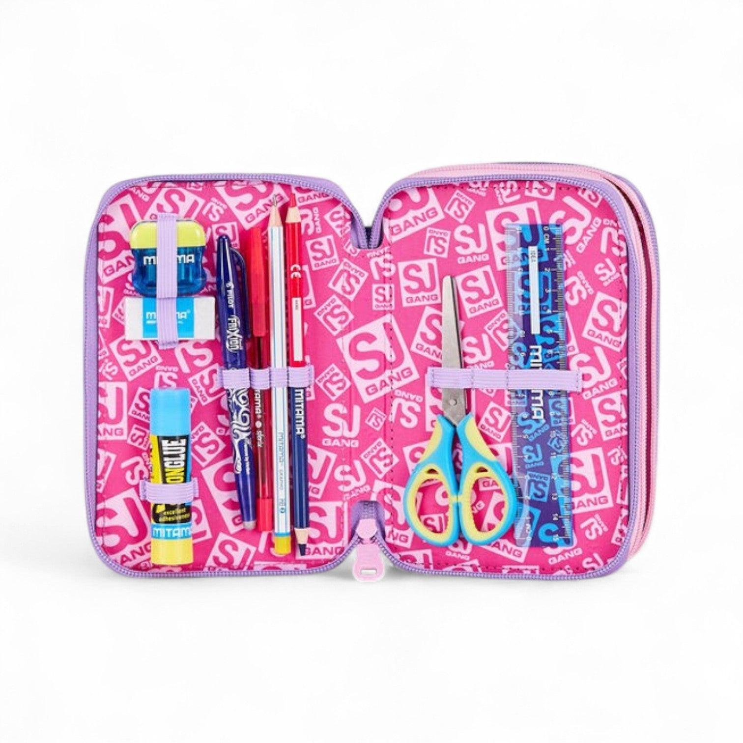 Astuccio scuola Seven SJ 3 zip 3D Pixie Unicorn.